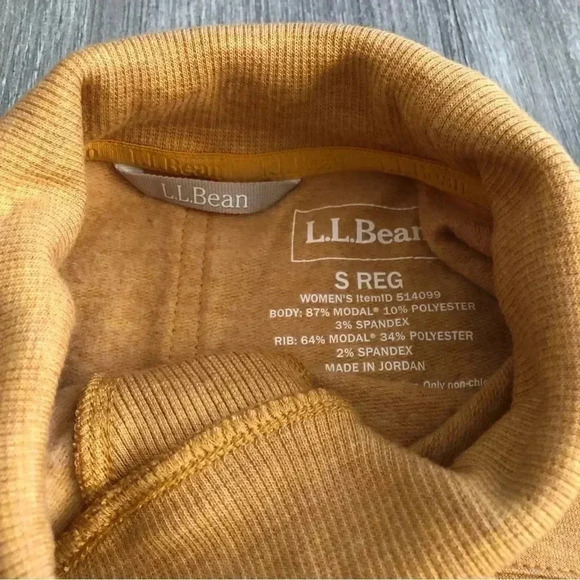 LL Bean SoftFlex Top Mock Neck Pullover Sweatshirt 514099 Womens Size S - Picture 6 of 9